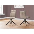 Pemberly Row Set of 2 Dining Chairs in Taupe Distressed Leather Look