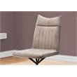 Pemberly Row Set of 2 Dining Chairs in Taupe Distressed Leather Look
