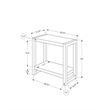 Pemberly Row 2-Tier Rectangular Accent Table with Shelf in Black