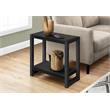 Pemberly Row 2-Tier Rectangular Accent Table with Shelf in Black