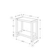 Pemberly Row 2-Tier Rectangular Accent Table with Shelf in Dark Taupe