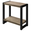 Pemberly Row 2-Tier Rectangular Accent Table with Shelf in Dark Taupe
