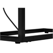 Pemberly Row C-Shaped Accent Table with Wave Frame in White Marble Look