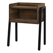 Pemberly Row Industrial End Table with Open Shelf in Brown Reclaimed Look