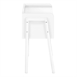 Pemberly Row Industrial End Table with Open Shelf in White Finish