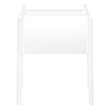 Pemberly Row Industrial End Table with Open Shelf in White Finish