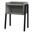 Pemberly Row Industrial End Table with Open Shelf in Reclaimed Gray