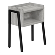 Pemberly Row Industrial End Table with Open Shelf in Reclaimed Gray