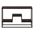 Pemberly Row Multi-Tier Console Table with 3 Shelves in Espresso