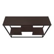 Pemberly Row Multi-Tier Console Table with 3 Shelves in Espresso