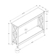 Pemberly Row Multi-Tier Console Table with 3 Shelves in Espresso