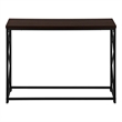 Pemberly Row Console Table with Criss-Cross Frame in Espresso Finish