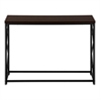 Pemberly Row Console Table with Criss-Cross Frame in Espresso Finish