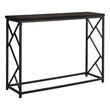 Pemberly Row Console Table with Criss-Cross Frame in Espresso Finish