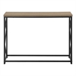 Pemberly Row Console Table with Criss-Cross Frame in Taupe Wood Look