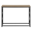 Pemberly Row Console Table with Criss-Cross Frame in Taupe Wood Look