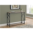 Pemberly Row Console Table with Criss-Cross Frame in Taupe Wood Look