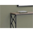 Pemberly Row Console Table with Criss-Cross Frame in Taupe Wood Look