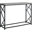 Pemberly Row Console Table with Criss-Cross Frame in Gray Wash Finish