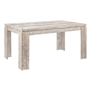 Pemberly Row 60&quot Rectangular Dining Table in Taupe Reclaimed Wood Look