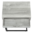 Pemberly Row C-Shaped Accent Table with Drawer in Gray Reclaimed Look