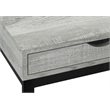 Pemberly Row C-Shaped Accent Table with Drawer in Gray Reclaimed Look