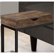 Pemberly Row C-Shaped Accent Table with Drawer in Brown Reclaimed Look