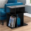 Pemberly Row 6-Shelf Display Accent Table in Black and Gray Wood Look