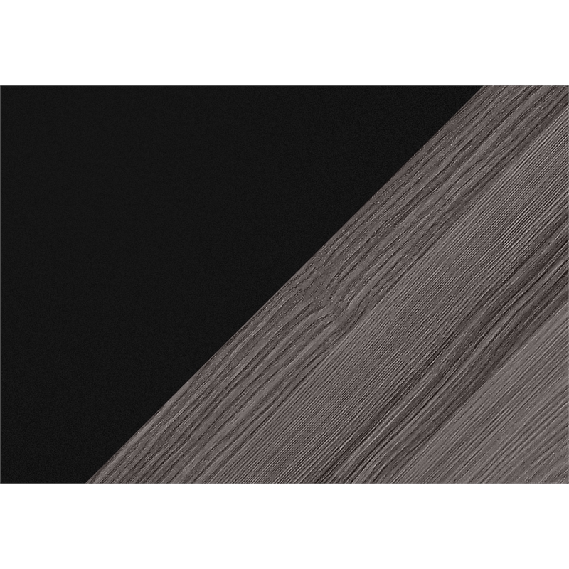Pemberly Row 6-Shelf Display Accent Table in Black and Gray Wood Look