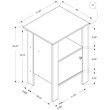 Pemberly Row Accent Table with Cabinet and Shelf in Black and Gray