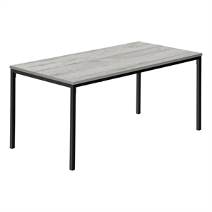 Pemberly Row 40&quot Rectangular Coffee Table in Gray Laminate with Metal Base
