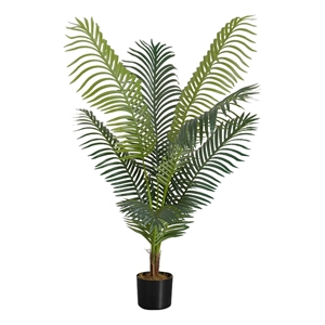 Pemberly Row 47&quot Tall Indoor Artificial Palm Tree with 8 Adjustable Leaves