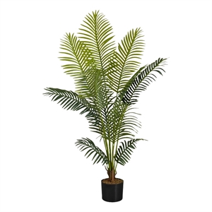 Pemberly Row 57&quot Tall Indoor Artificial Palm Tree with 11 Adjustable Leaves