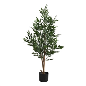 Pemberly Row 47&quot Tall Indoor Artificial Acacia Tree with 660 Silk Leaves