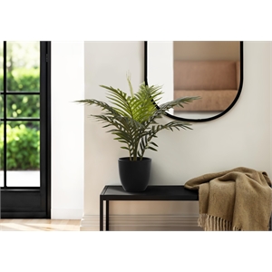 Pemberly Row 20&quot Indoor Artificial Palm Plant in 5&quot Black Pot with 8 Leaves