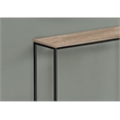 Pemberly Row Narrow Console Table with Open Metal Frame in Dark Taupe