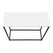Pemberly Row Narrow Console Table with Open Metal Frame in Satin White