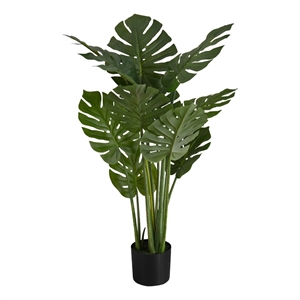Pemberly Row 45&quot Indoor Artificial Monstera Tree with 10 Leaves in 6&quot Pot