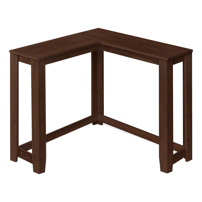 Pemberly Row 2-Tier Corner Console Table with Open Shelves in Cherry