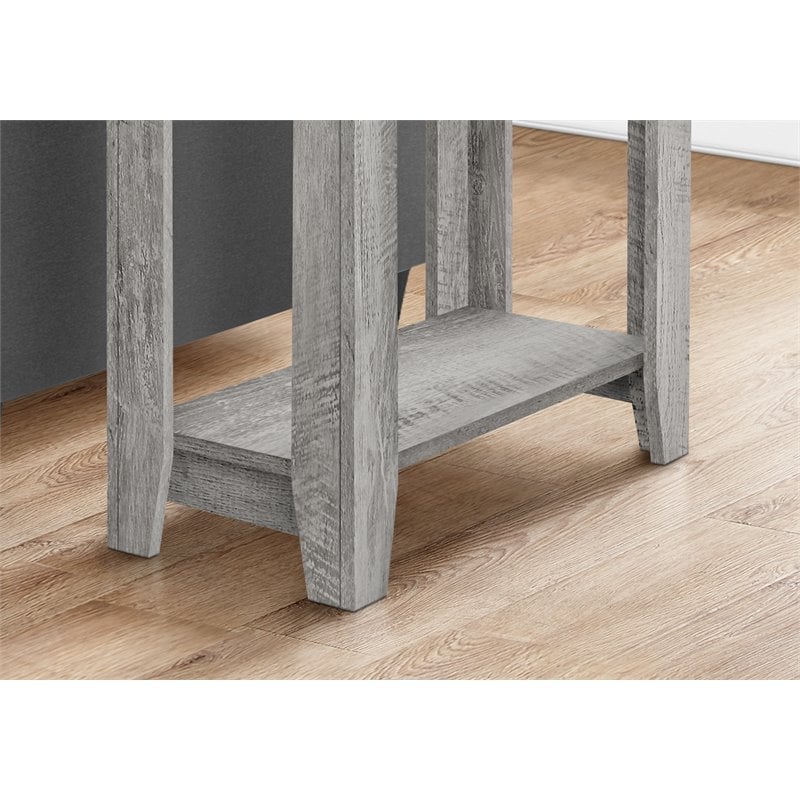 Pemberly Row 2-Tier Industrial Gray Wood-Look Rectangular End Table