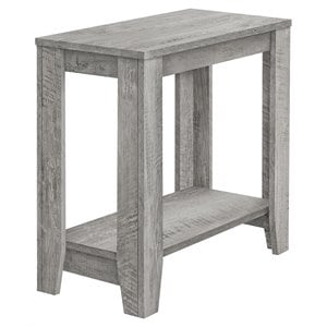 Pemberly Row 2-Tier Industrial Gray Wood-Look Rectangular End Table