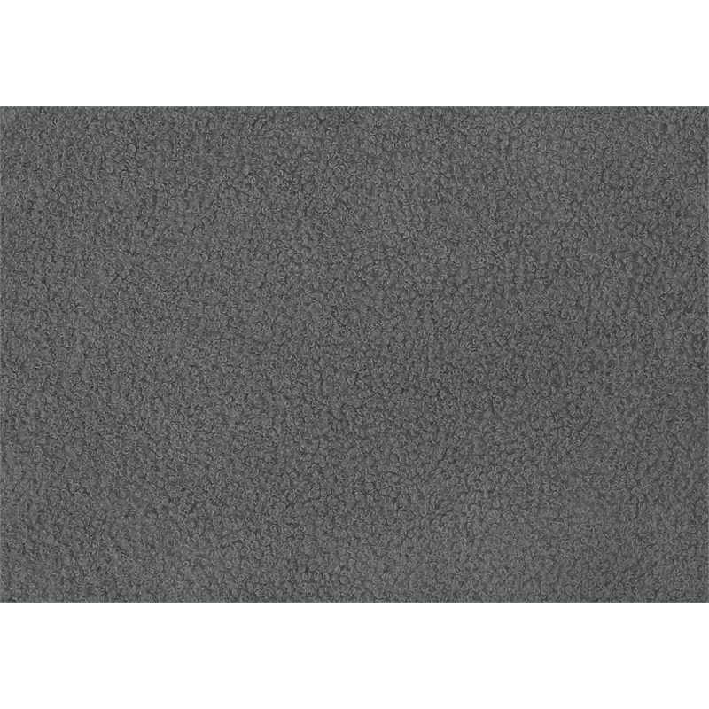 Pemberly Row Twin Upholstered Bed Frame in Gray Boucle with Tufted Headboard
