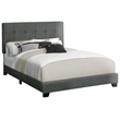 Pemberly Row Queen Upholstered Bed Frame in Gray Boucle with Tufted Headboard