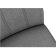 Pemberly Row Set of 2 Upholstered Dining Chairs in Grey Fabric with Chrome Legs