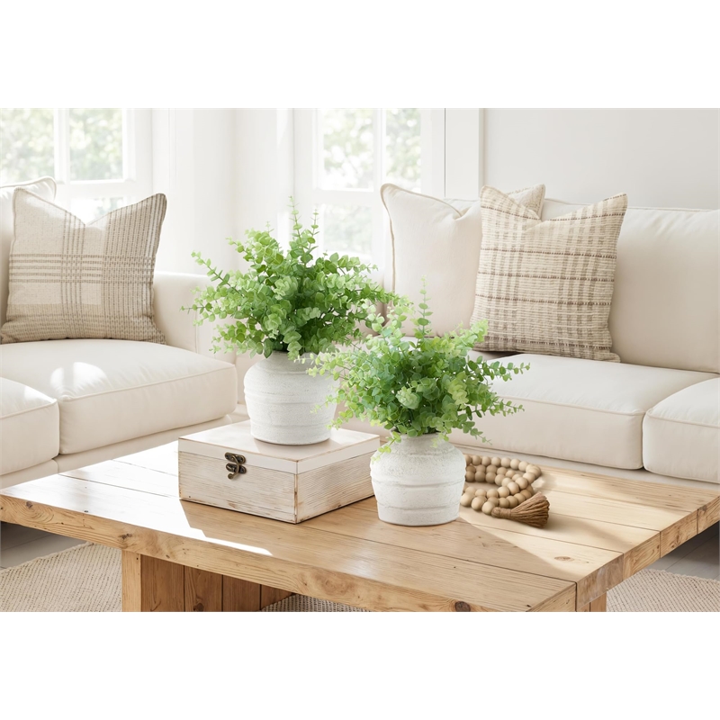 Pemberly Row Set of 2 Artificial Eucalyptus Plants 16