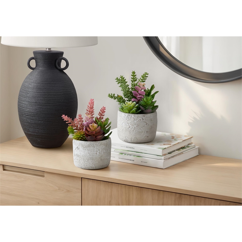 Pemberly Row Set of 2 Artificial Succulents 9