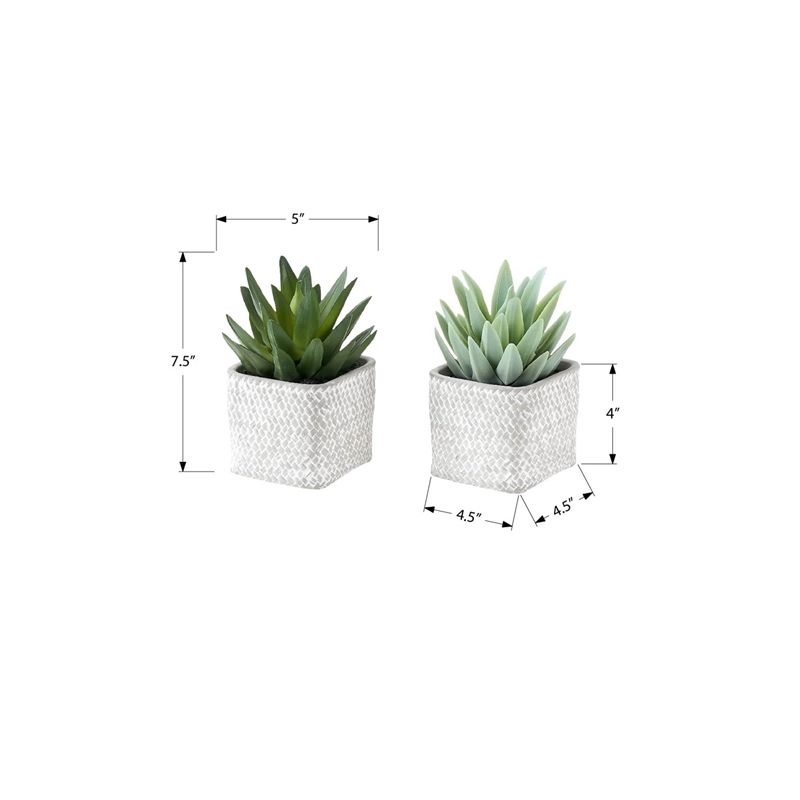 Pemberly Row Set of 2 Artificial Succulents 8