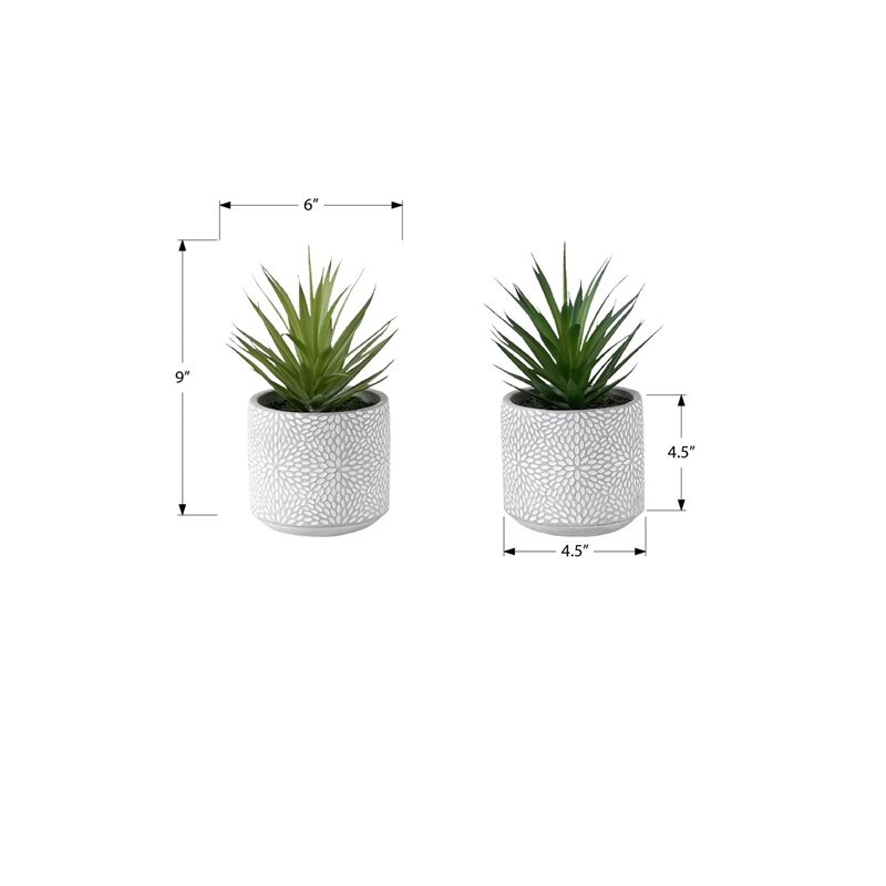 Pemberly Row Set of 2 Artificial Succulents 9