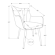 Pemberly Row Set of 2 Upholstered Dining Chairs in Light Gray Fabric