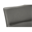 Pemberly Row Set of 2 Upholstered Dining Chairs in Gray Faux Leather
